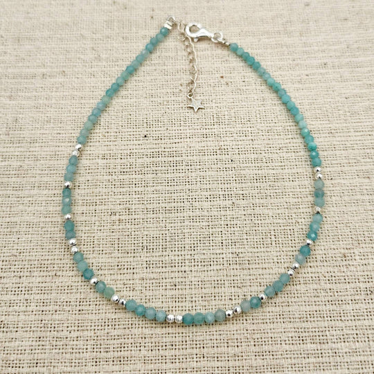 Anklet Amazonite with Sterling Silver Findings