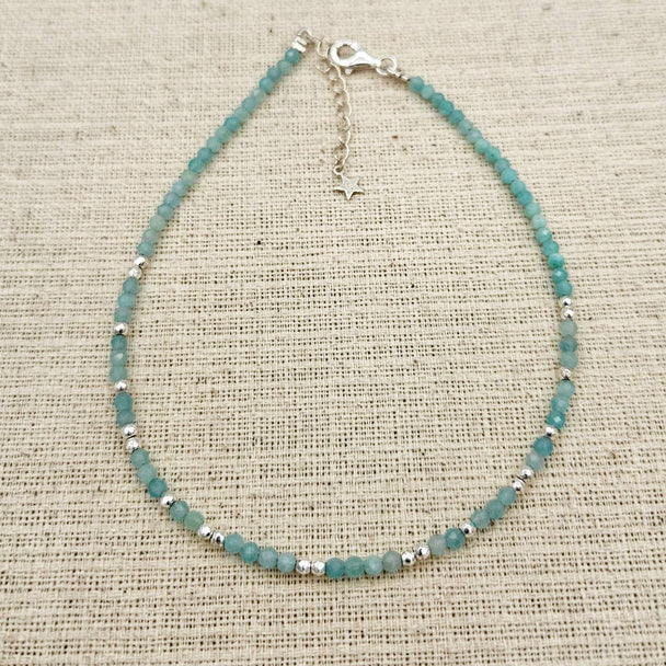 Anklet Amazonite with Sterling Silver Findings