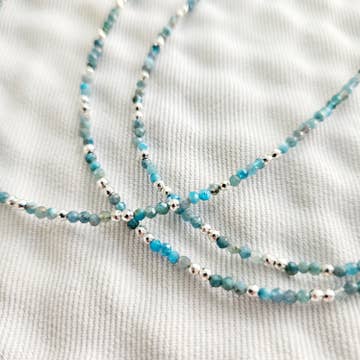 Necklace- Apatite & Sterling Silver Beads and Findings