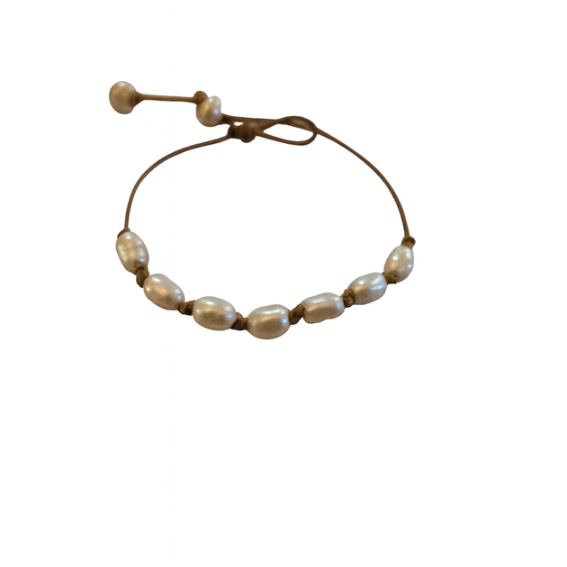 Aqua Geo Coastal Pearl Knot Bracelet