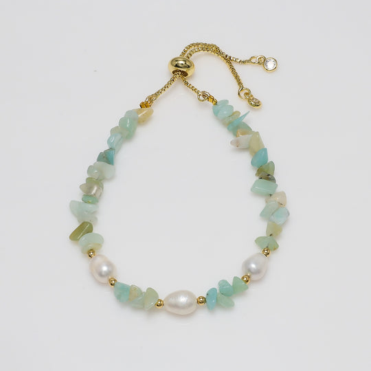 Amazonite & Pearl Bracelet