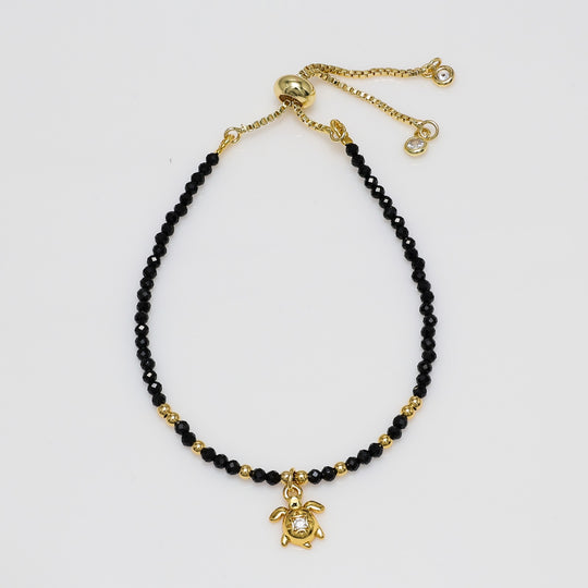 Black Onyx Turtle Bracelet