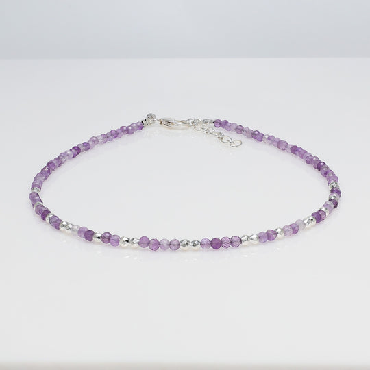 Anklet  Amethyst & Sterling Silver Findings