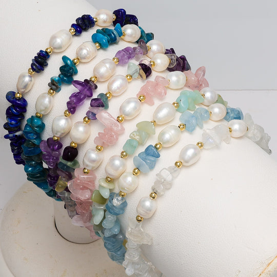 Natural Gem Stone Bracelets 30 Assorted Pieces | So Silver