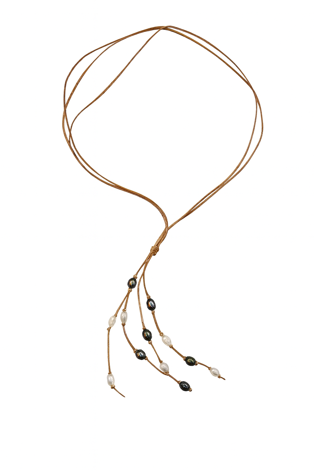 Sand & Sea Mixed Pearl Lariat – Freshwater Pearl Multi-Strand Necklace | Aqua Geo