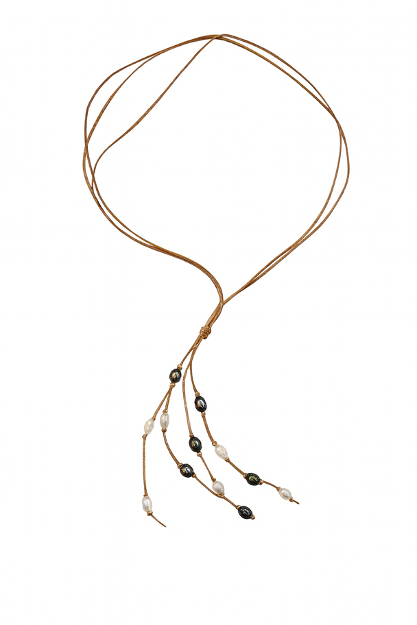 Sand & Sea Mixed Pearl Lariat – Freshwater Pearl Multi-Strand Necklace | Aqua Geo