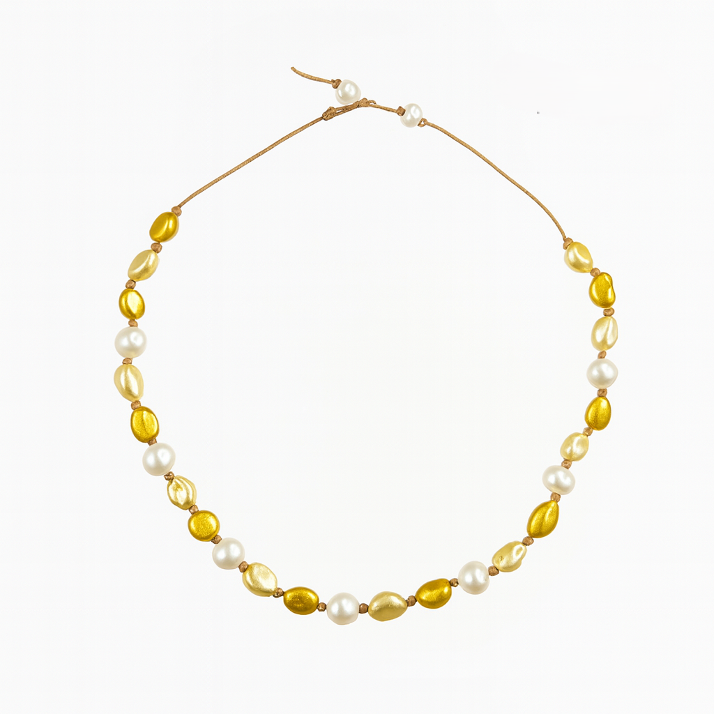 Golden Tides Pearl Necklace