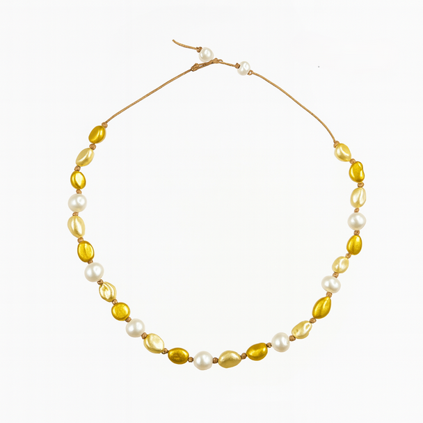 Golden Tides Pearl Necklace