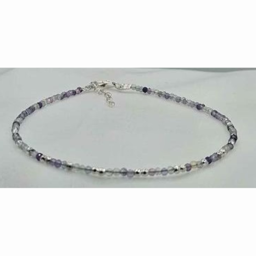 Anklet Rhodonite & Sterling Silver Findings | So Silver