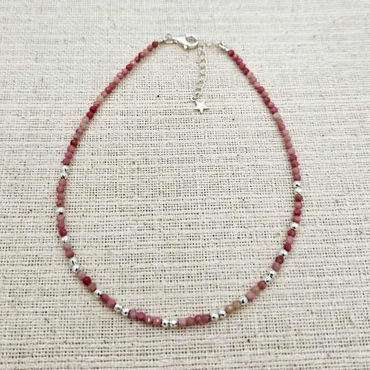 Faceted Gemstone & Sterling Bead Anklet – Multiple Stones | So Silver