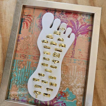 30 Gold Plated over Sterling silver Toe Rings w/ display | So Silver